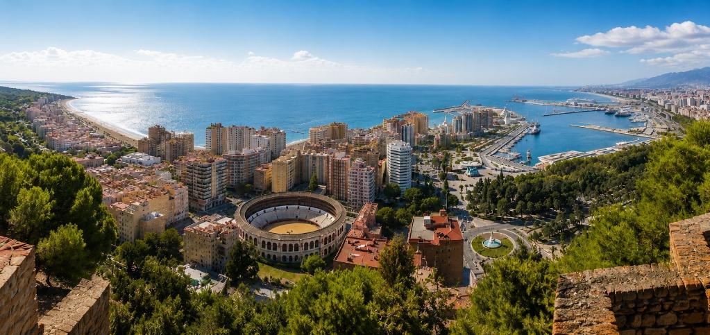 Panorámica de la bahía de Málaga